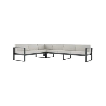 SOFA NAROŻNA MODUŁOWA 5-OSOBOWA PRAWA NOMAD Grafit / Macadamia