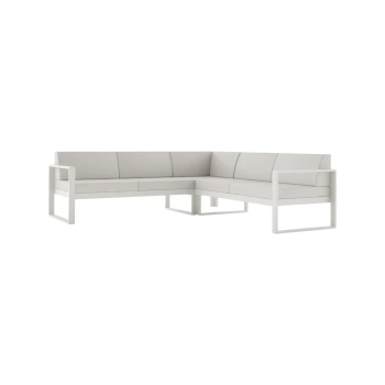 SOFA NAROŻNA MODUŁOWA 4-OSOBOWA NOMAD Złamana Biel / Macadamia