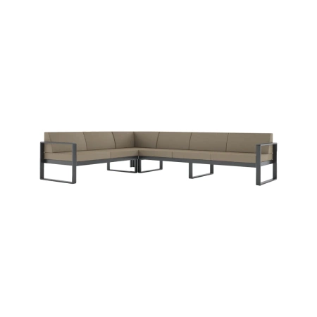 SOFA NAROŻNA MODUŁOWA 5-OSOBOWA PRAWA NOMAD Grafit / Taupe
