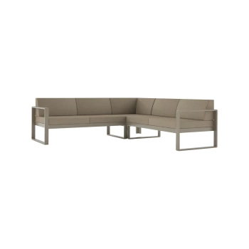 SOFA NAROŻNA MODUŁOWA 4-OSOBOWA NOMAD Taupe / Taupe