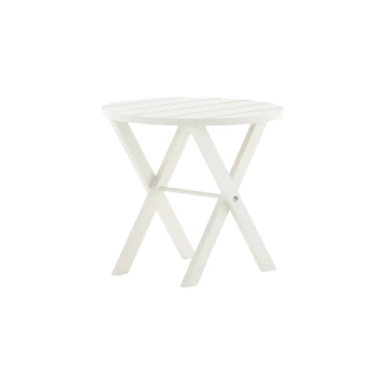 STOLIK OKRĄGŁY BALTA Złamana Biel